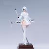NieR Automata 2B Аниме Девушка GK Фигурка Двойная Голова Скульптура Высокий Разрез Боевой Костюм Коллекционная Статуя Настольное Украшение