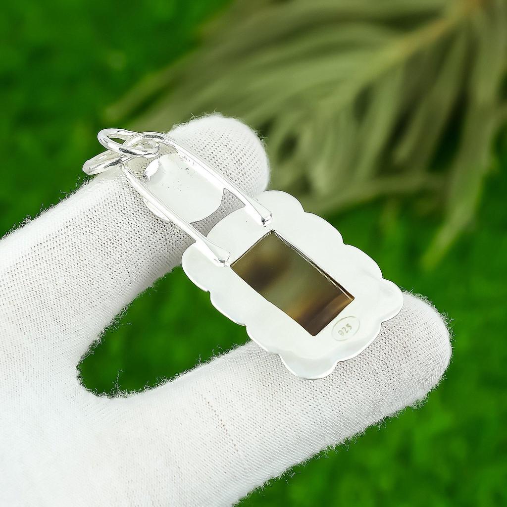 Mothers day Sale 925 Silver Montana Agate Stone Ethnic Daughter Artisan Pendant