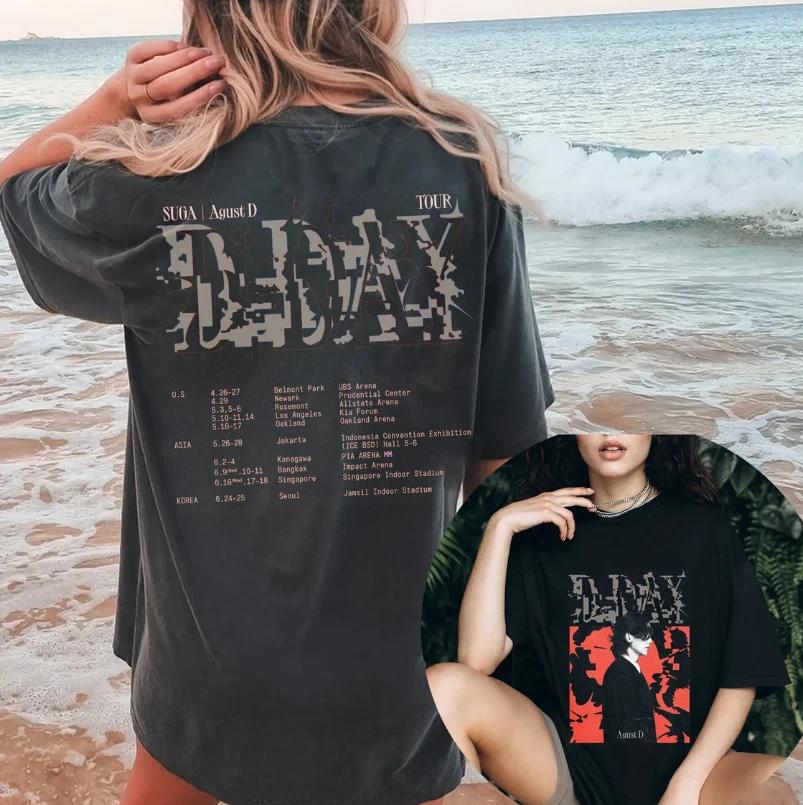 Футболка Agust D D-Day Tour, Футболка Suga Agust D on Tour, Подарок для ФАНДОМА ARMY