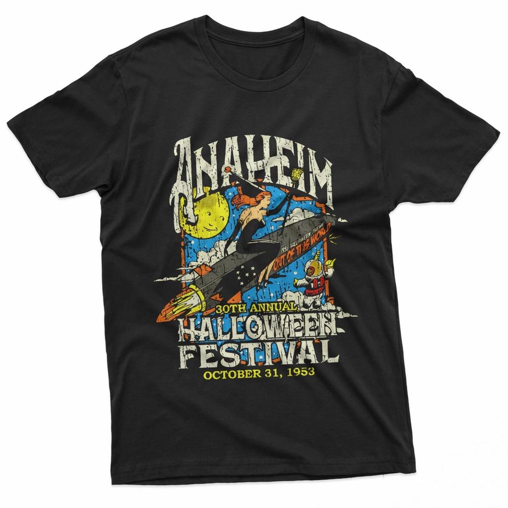 Anaheim Halloween Festival 1953 100% Cotton T-shirt Mens Tees Top