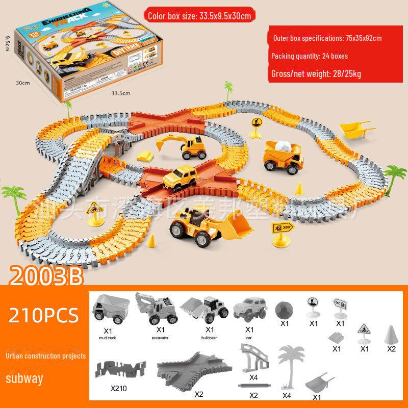 Электрическая игрушка-трековая трасса для динозавров с колесом обозрения для детей