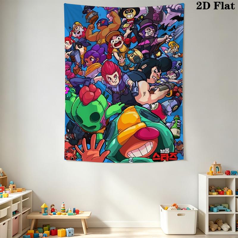 Brawl Stars Pattern Home Decor Tapestry, Wall Hanging, Decorative RV Wall Cloth.SGT0917059