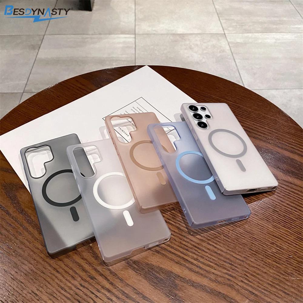 Ultra Thin Matte Clear Hard Magnetic Case For Samsung Galaxy S26 ULTRA S25 FE S24 S21 S22 S23 PLUS Wireless Charge Cover