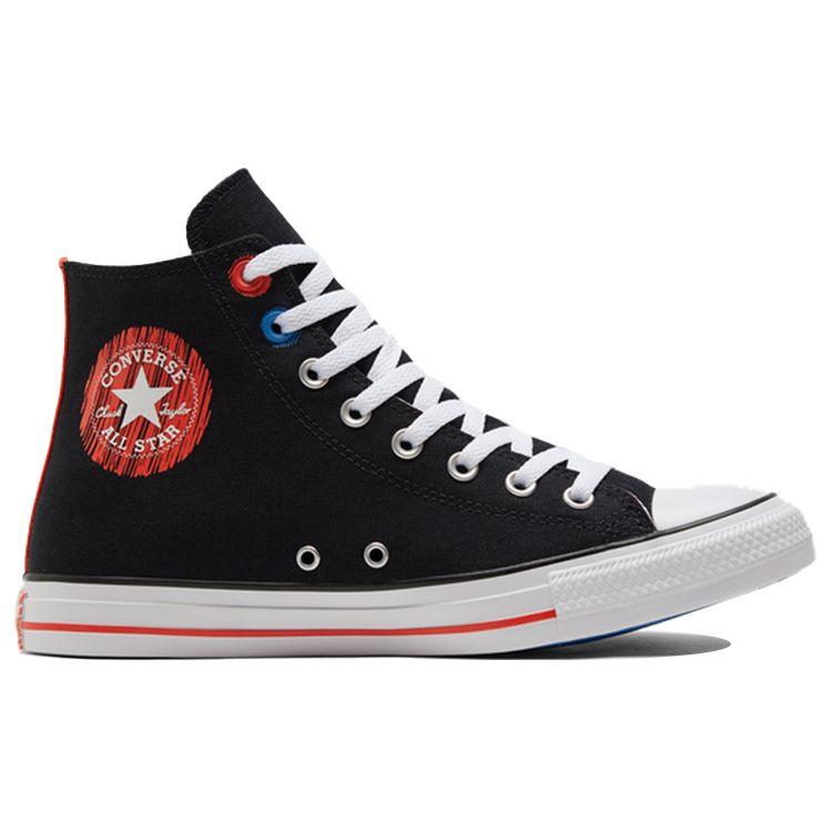 Converse Chuck Taylor All Star Удобные Универсальные Высокие Кеды из Канваса Унисекс Кроссовки Черные Красные 171963C