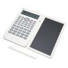 Calculator with Notepad Portable 10 Digits LCD Display Scientific Calculator for School Office Meetings and Family White