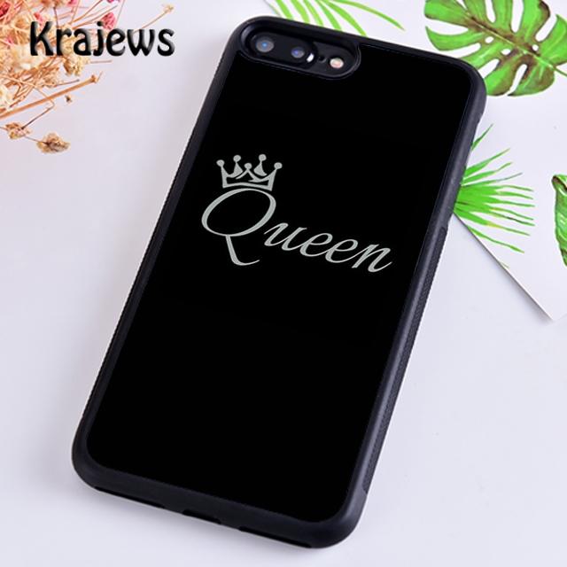 Krajews Роскошный Романтический Чехол для Телефона Пара Король Королева Для iPhone 16 15 SE2020 14 6 7 8 plus 11 12 13 pro max Plus coque Fundas
