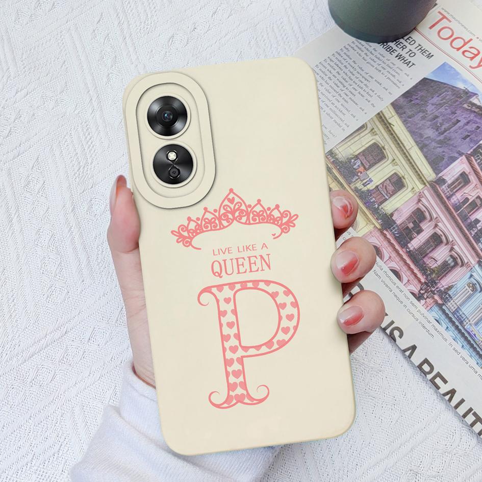 Модный чехол с надписью «Корона» для OPPO A17 A16 A15 A58 AX5S A5 A9 2020 A1 Pro, силиконовая защитная задняя крышка, пара бамперов для телефонов для OPPO Fundas Coque