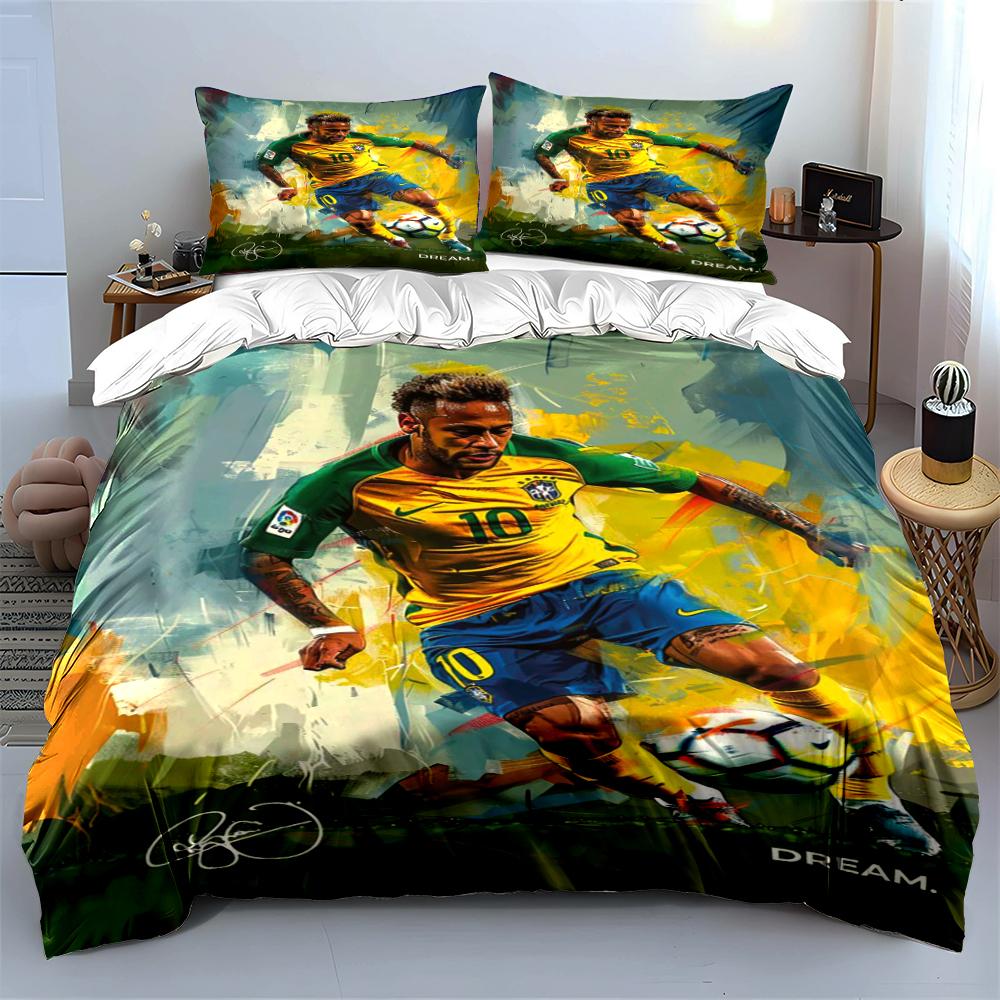 Soccer Player Design Bedding Set Bedding set (1 duvet cover, 2 pillowcases, duvet not included)