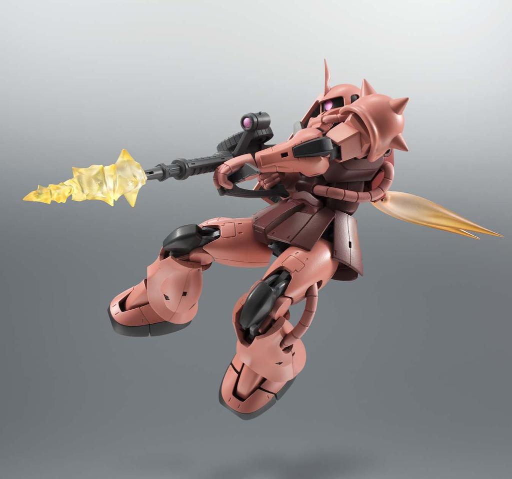 TAMASHII NATIONS ROBOT SPIRITS Мобильный доспех Гандам [SIDE MS] MS-06S Zaku Чара вер.. АНИМЕ. Приблизительно 125 мм Окрашенная подвижная фигурка из АБС и ПВХ