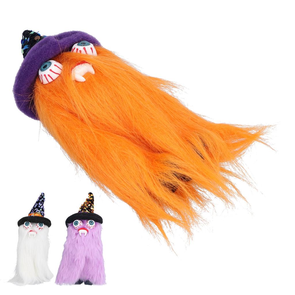 Куклы на Хэллоуин, украшение на Хэллоуин, плюшевый гном с ведьминой шляпой и зубом вампира для декора на Хэллоуин