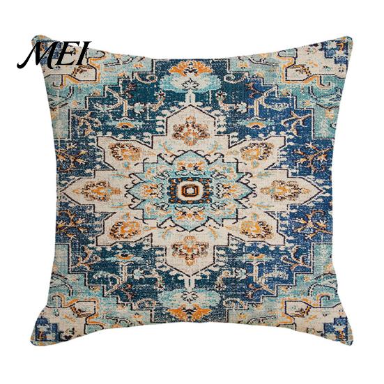 Cushion Protector Boho Throw Pillow Covers, 18 x Inch Bohemia Cover Ethnic Style Case, Decorative Pillowcase for Sofa Couch