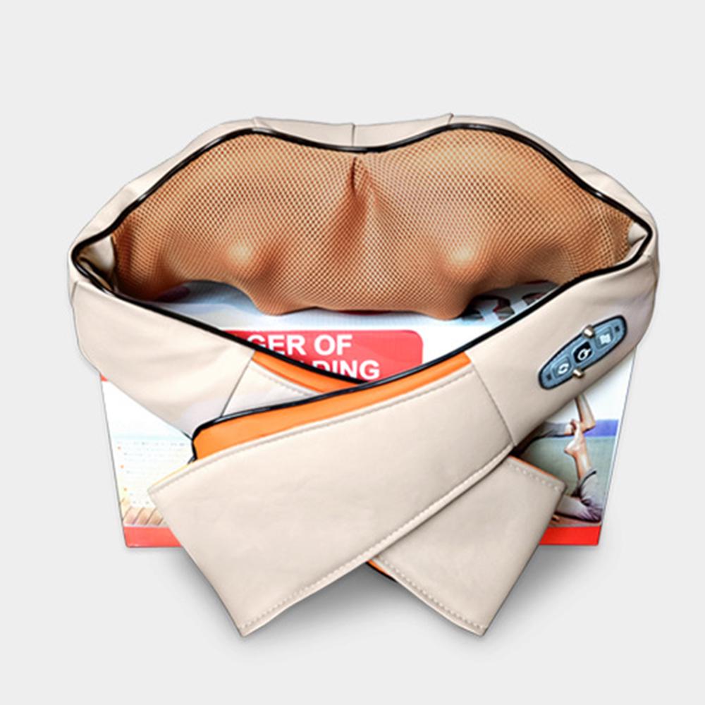 Электрический массажер для шеи, спины, подушка шиацу, инфракрасный нагревательный роликовый массажер, релаксация плеч, тела