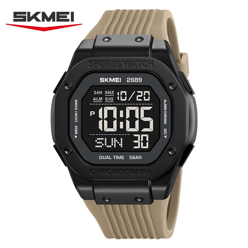 SKMEI 2689 Модные Динамичные Цифровые Часы для Студентов Силиконовый Ремешок Водонепроницаемые Многофункциональные Спортивные Электронные Часы для Студентов Подарок