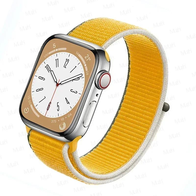 Нейлоновый ремешок-петля для ремешков Apple Watch 46 мм 44 мм 40 мм 45 мм 41 мм 42 мм Спортивный браслет iwatch Ultra 2 49 мм Серии 10 9 8 se 7 6 5 4 Ремешок