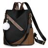 Nylon Backpack Women's Color Block Commuter Backpack Large Capacity Anti-Theft Backpack