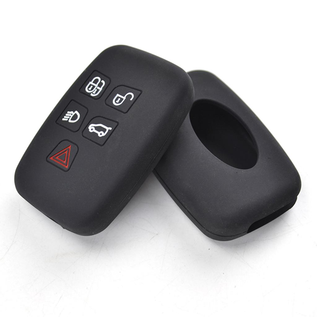 Для Land Rover Range Rover Vogue Discovery Jaguar F Pace Type XJ силиконовый чехол для ключа чехол для 5 кнопок резиновый чехол для пульта дистанционного управления