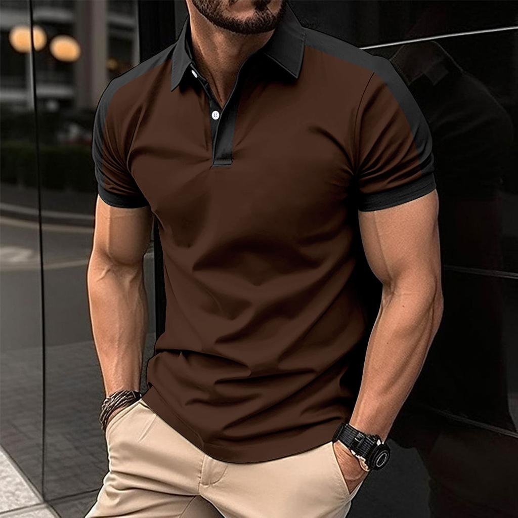 Men's T-shirt Polo Shirt New Summer Polo Shirt Men's Short-sleeved Top Casual Polo Shirt