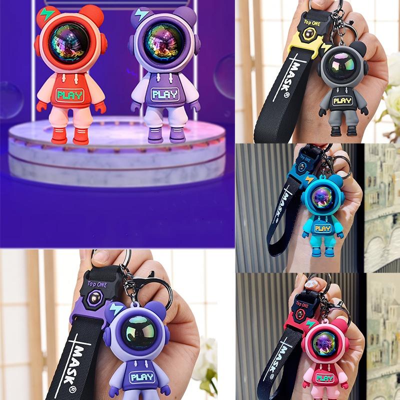 Высококачественный силиконовый брелок-кольцо в виде космонавта