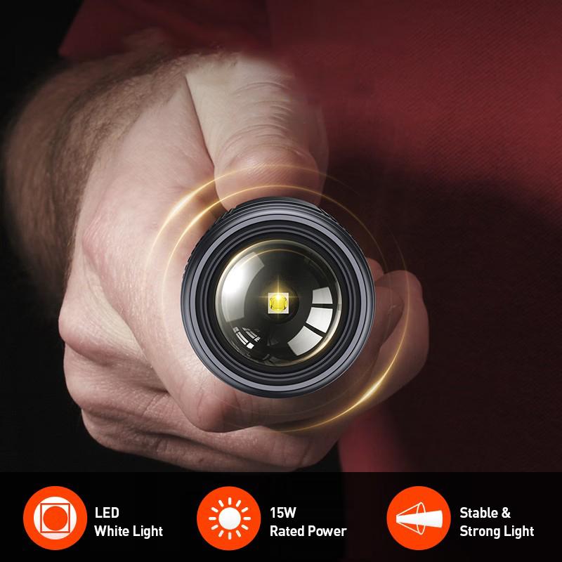 Philips Фонарик с зумом - высокая яркость для освещения на большом расстоянии. Регулируемая яркость, бесступенчатое затемнение