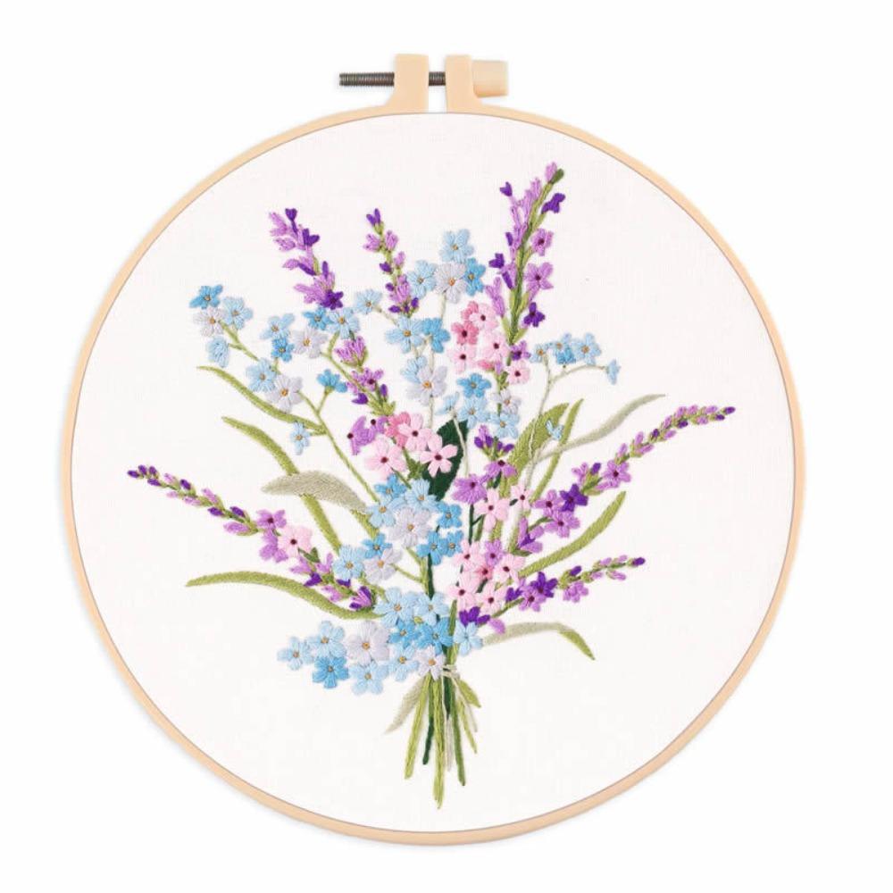 Colorful Flower Embroidery Kit DIY Embroidery Set Home Decor Cross Stitch Set Adults