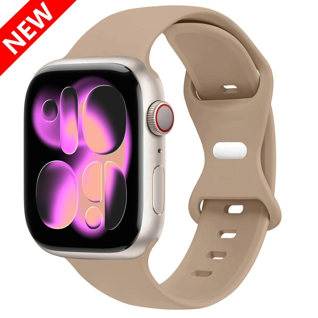 Спортивный силиконовый ремешок для Apple Watch Bands 40мм 44мм 46мм 45мм 41мм 49 42мм Correa Браслет iWatch серия 10 11 9 8 7 ultra 3 SE