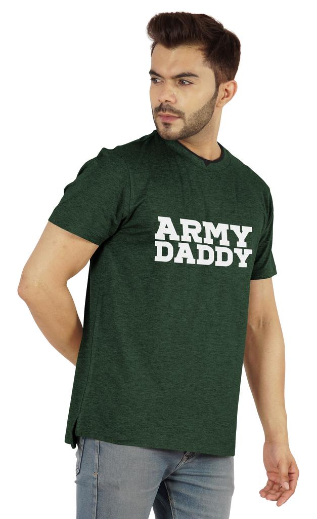Inkmeso Мужская футболка с надписью «Pride Dad» с надписью «Army Daddy Tee» из хлопкового джерси