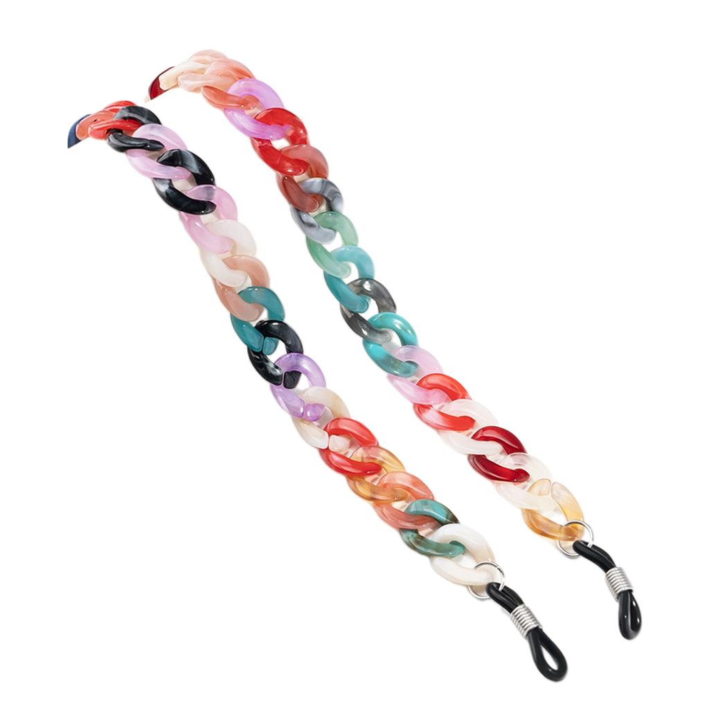 Colorful Eyeglasses Neck Cord Secure Grip Acrylic Glasses Retainer Comfortable Glasses Holder Daily Wear Accessories