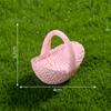 Bamboo Basket Chair Dustpan Dollhouse Simulation Decoration' Dollhouse Miniature Furniture Resin
