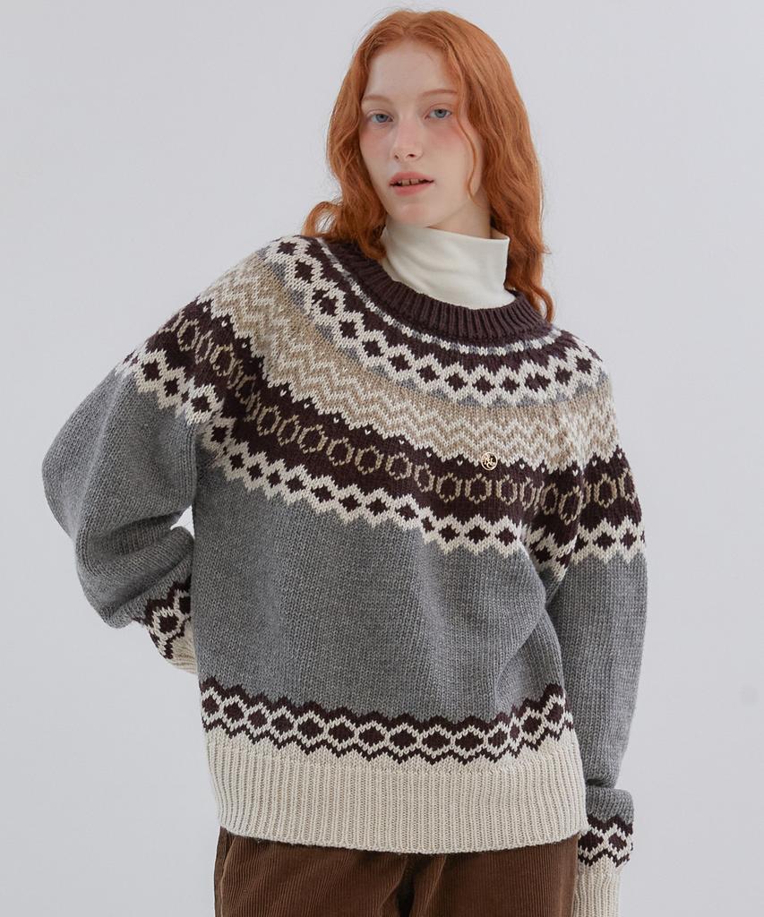 ANOETIC Anc Nordic Pullover Knit_Grey