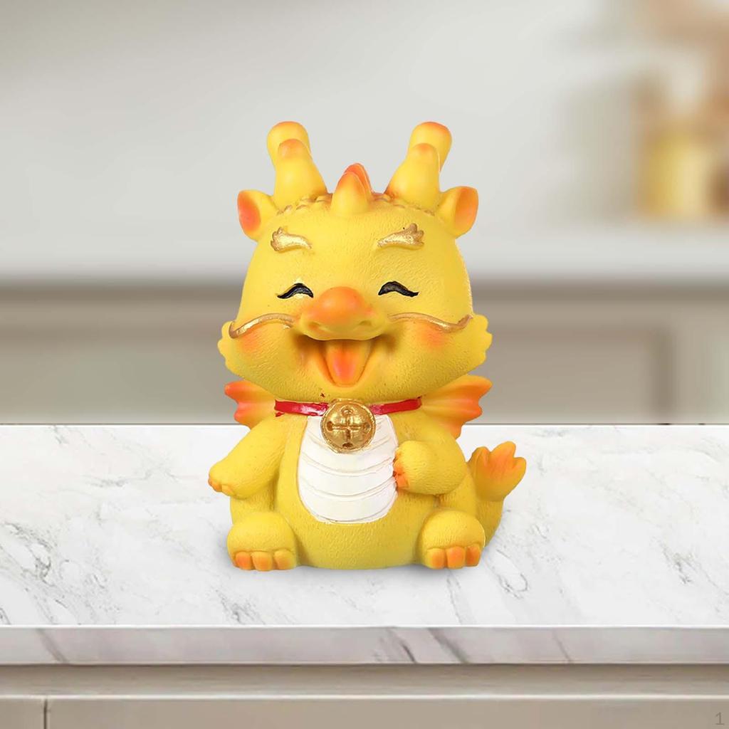Chinese Animals Statue Resin Dragon Year Figurine for Living Room