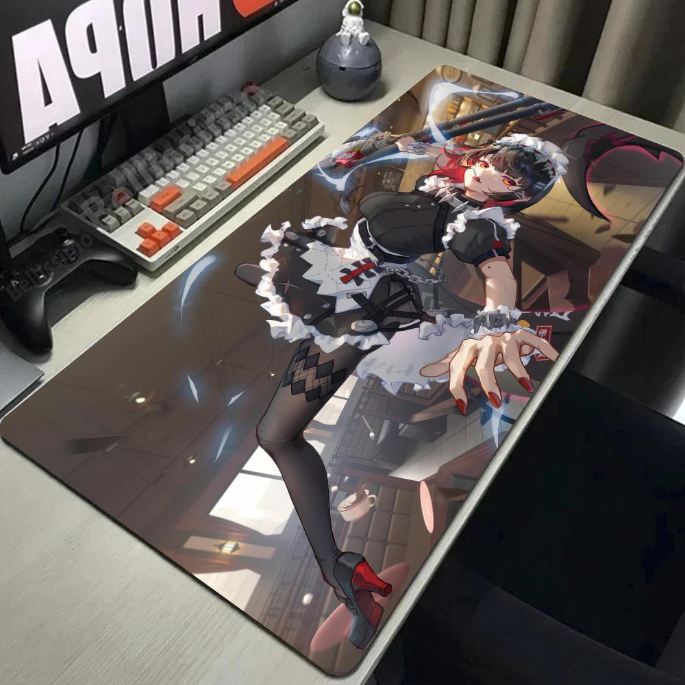 Zenless Zone Zero Ellen Joe Mouse Pad Kawaii Maid Attire Anime Girl Mousepad XXL Laptop Gaming Keyboard Rug PC Extended Desk Mat