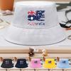 Bucket Hat With Australian Federal Flag Print , Commonwealth Blue Ensign Fisherman Cap Lightweight Casual Solid Color Fishing Hat