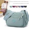 Women's Multi-layer Canvas Messenger & Backpack: Lightweight, Large Capacity Oxford Cloth Bag with Wallet.