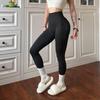 Бесшовные спортивные леггинсы для фитнеса с эффектом пуш-ап для ягодиц, модные женские, дышащие, с высокой талией, утягивающие живот, девятидюймовые, для йоги, Осень и Зима