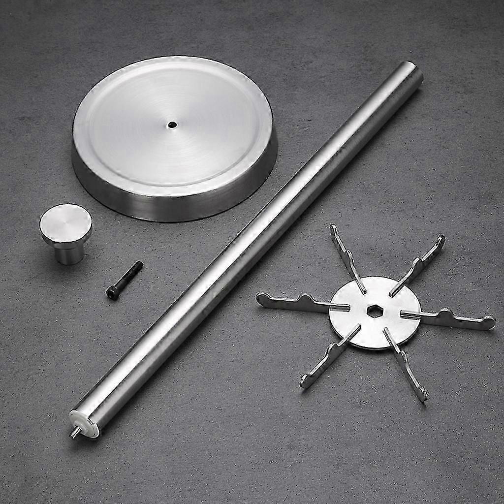 Stainless Steel Kitchen Utensil Holder Organizer 360 Degree Rotating Carousel with 6 Hooks for Hanging Spoons