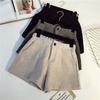 New Autumn and Winter Thickened Woolen Shorts for Women Korean Loose Wide-leg Shorts Casual Versatile Outer Wear Boot Pants
