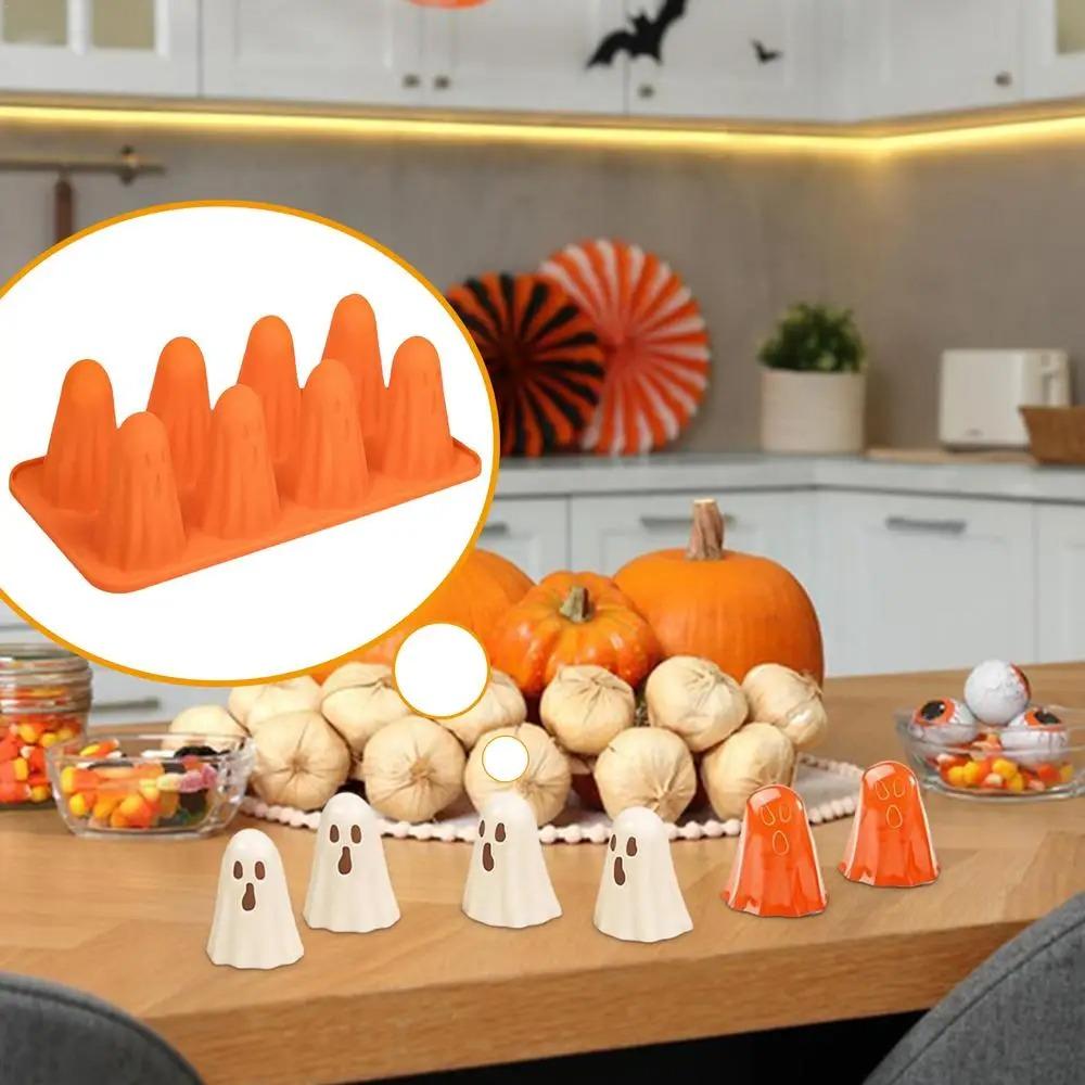 Оранжевая силиконовая форма для шоколада, легко моющаяся, форма для выпечки Ghost, форма для желе Ghost для желейных конфет