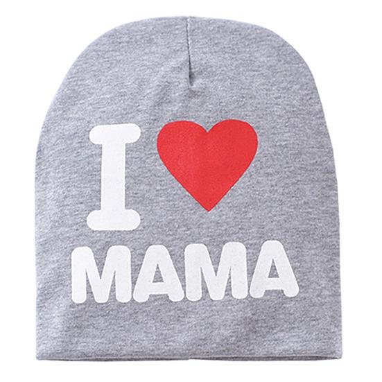 Детская шапочка унисекс с сердечком, хлопковая мягкая теплая вязаная шапка для детей и младенцев