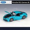 1/24 Welly Porsche 911 Carrera 4S Coupe, модель спортивного автомобиля из сплава, литье под давлением, металлические игрушечные автомобили, модель автомобиля, имитация, детские подарки