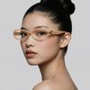 Оправы для очков YSL6313 QR5 Телесный цвет Гик-шик Роговые очки для женщин и мужчин