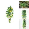 Lifelike Hanging Basket Artificial Flower Morning Glory Vine For Stunning Home Wall Decor