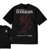 Графическая футболка Evangelion 100% Хлопок Оверсайз Унисекс Y2k Аниме Одежда Мужская Короткий рукав Круглый вырез Модная Распродажа Популярная