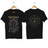 Men's Powerwolf Print T-Shirt Casual "Via Dolorosa" Print Shirt Oversized Comfortable Breathable Streetwear Graphic T Shirts