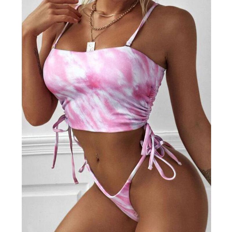 2024 Gradient Print Split Bikini - Sexy European & American Style Swimwear for Women