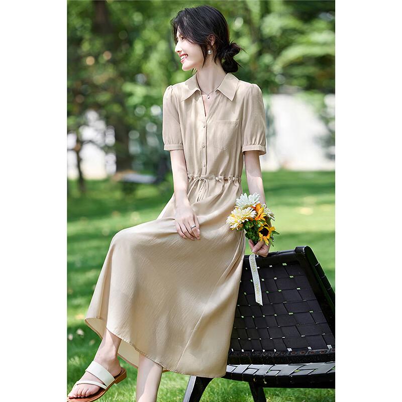 Sishui Nianhua 2025 Лето Французское Элегантное Приталенное Платье Мини