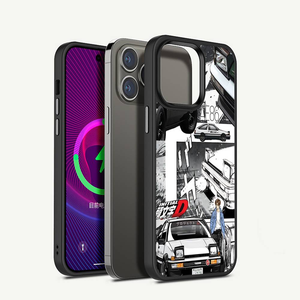 Аниме про гонки по дорогам I-Initial D Чехол для телефона для IPhone 17 16 15 14 13 12 11 Pro Max Для беспроводной зарядки Magsafe Обложка