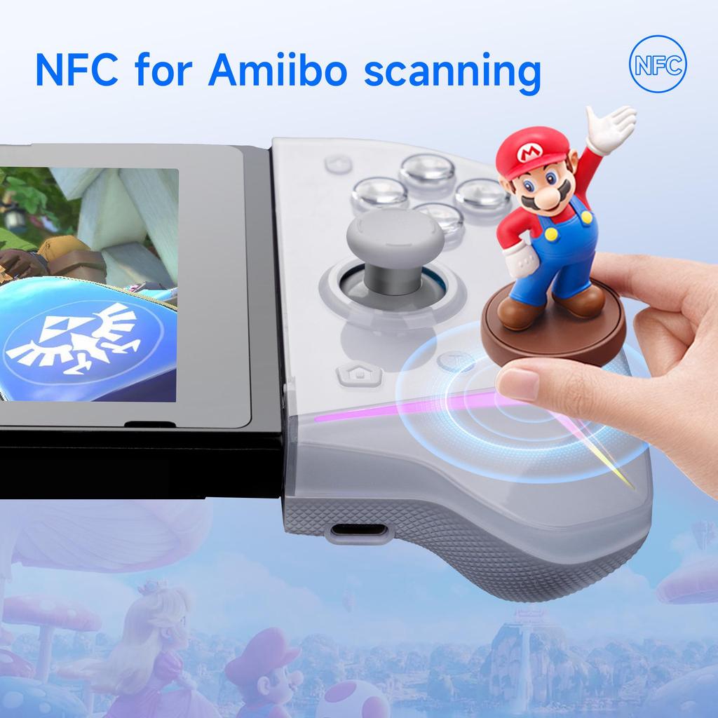 Механический контроллер EasySMX S15: Совместим с датчиками Холла, 4 задними кнопками и NFC.