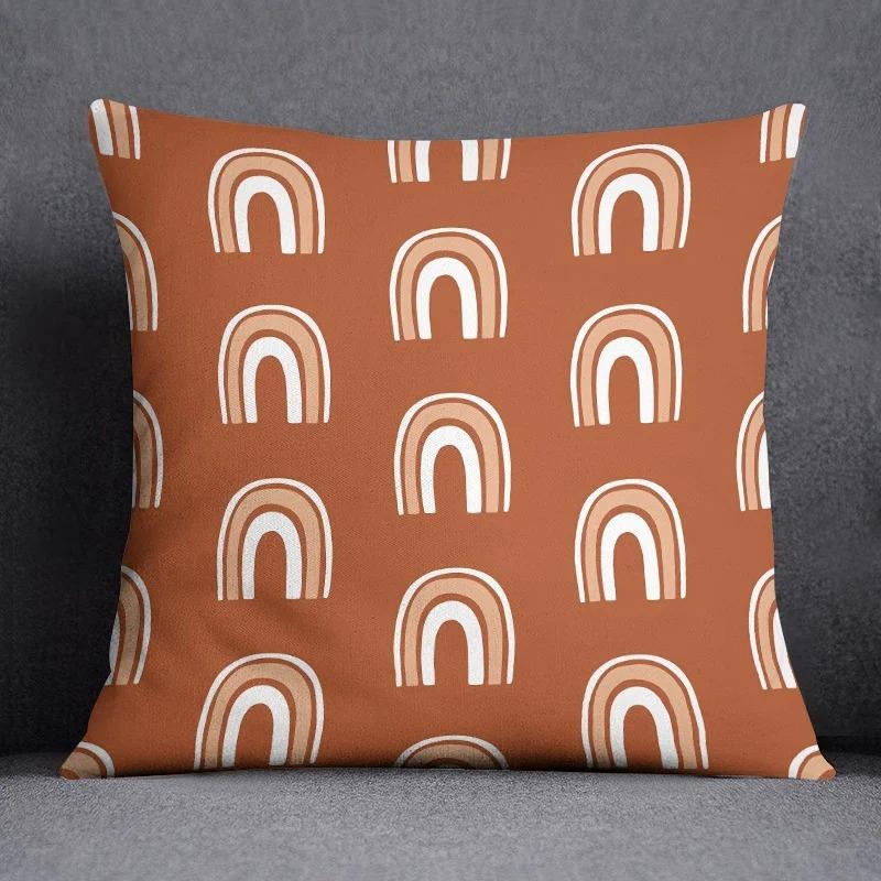 Abstract Brown Flower Decorative Pillowcase Living Room Office Ornaments Home Pillowcase
