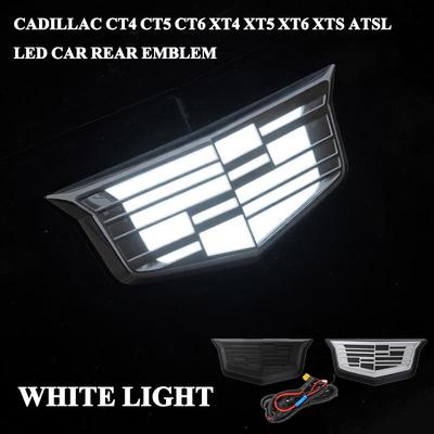 Светодиодный белый значок-эмблема для CT4 CT5 CT6 XT4 XT5 XT6 XTS ATSL Автомобильная сменная эмблема Аксессуары для заднего багажника автомобиля