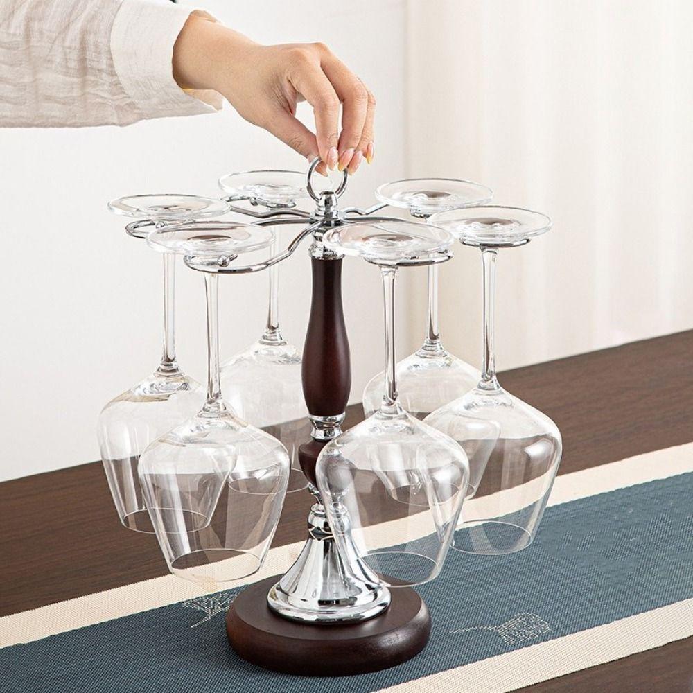 Large Capacity Glasses Wine Racks Freestanding Upside Down Wine Glass Holder Dining Room